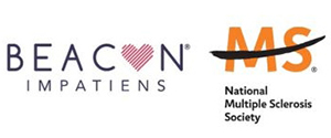 side-by-side logos for Beacon Impatiens and MS Society