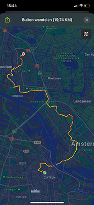 The dam to dam map of the race in The Netherlands
