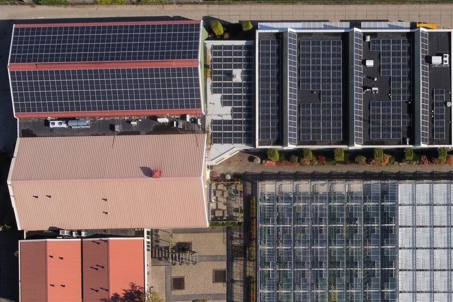 A drone photo above our Venhuizen greenhouses in The Netherlands.