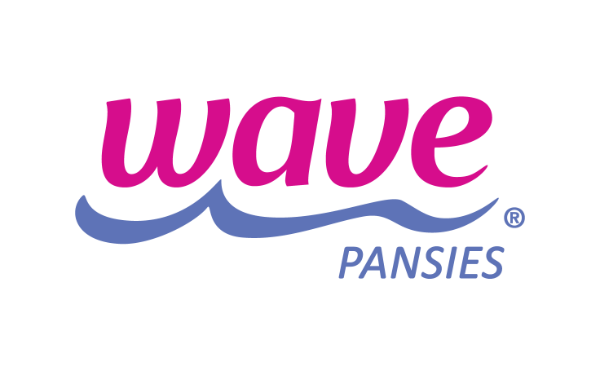 Wave pansies logo example