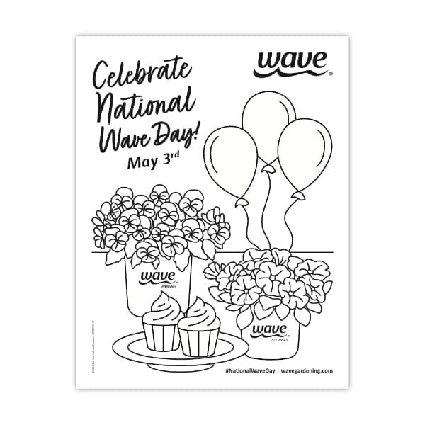 Image of Wave colouring sheet