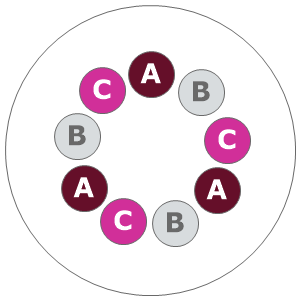 Eight inch planting diagram