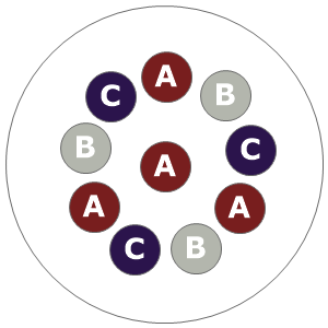 Eight inch planting diagram